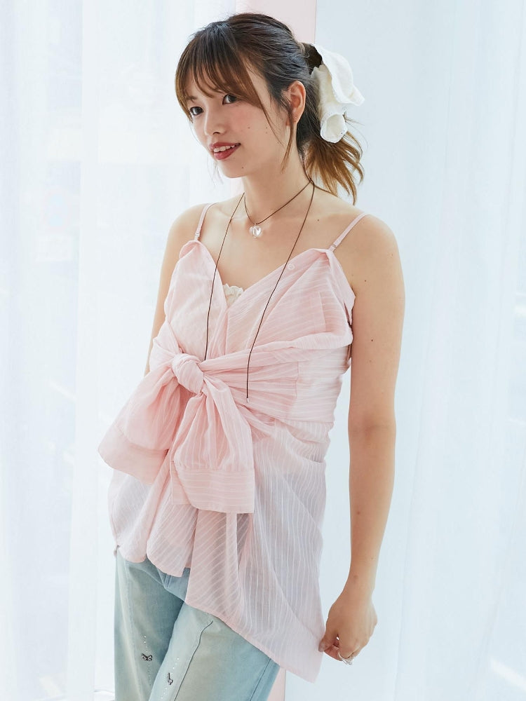 マジェスティックレゴン MAJESTIC LEGON 2wayミディシャツ （ピンク） ピンク