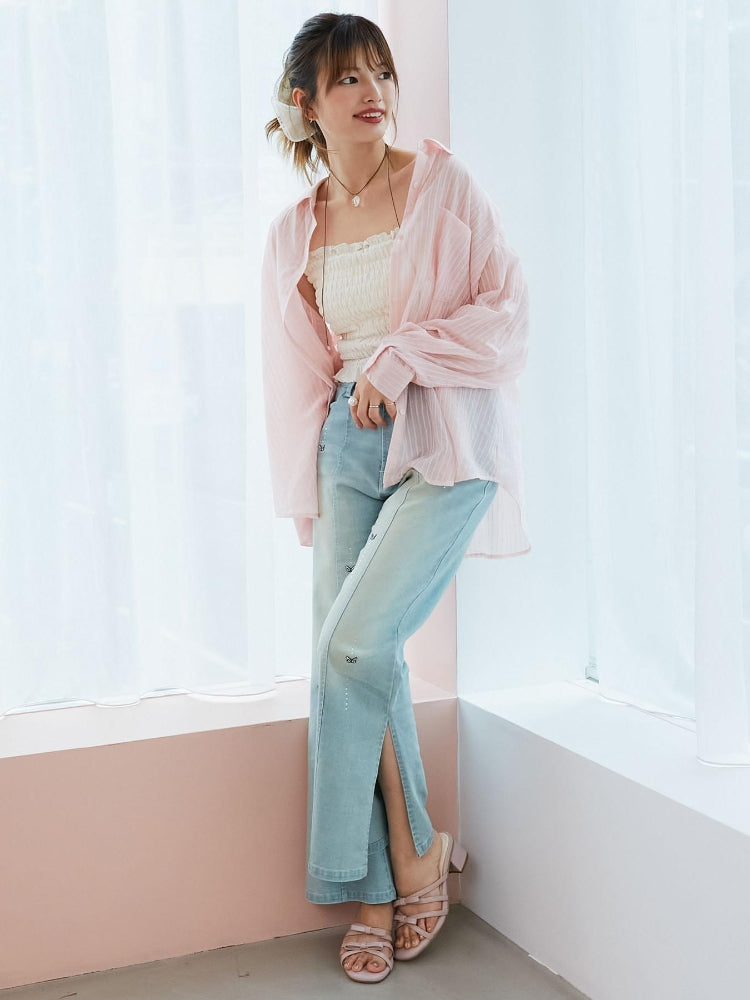 マジェスティックレゴン MAJESTIC LEGON 2wayミディシャツ （ピンク） ピンク