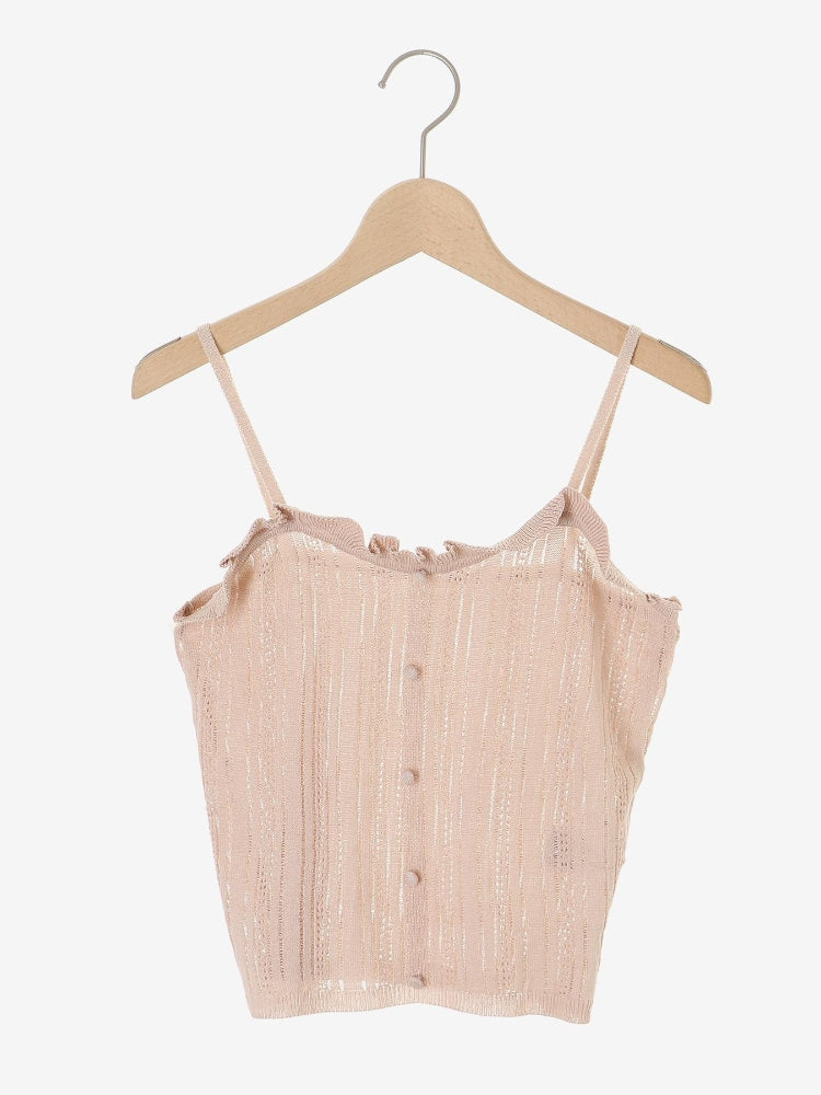 マジェスティックレゴン MAJESTIC LEGON キャミセットレーシー長袖カーデ （ブラック） ブラック