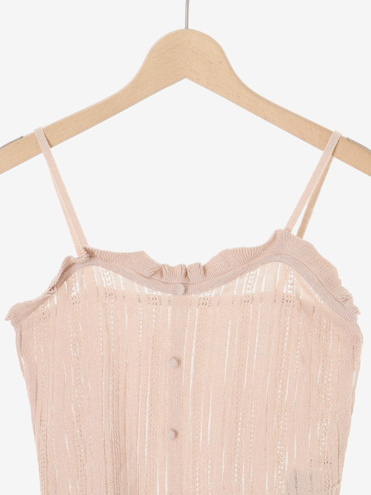 マジェスティックレゴン MAJESTIC LEGON キャミセットレーシー長袖カーデ （ブラック） ブラック