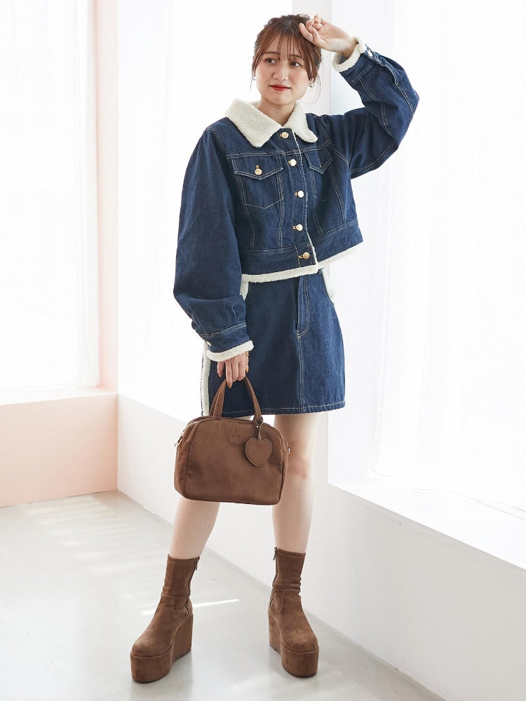 マジェスティックレゴン MAJESTIC LEGON ボアトリムミニスカパン （ブラウン） ブラウン