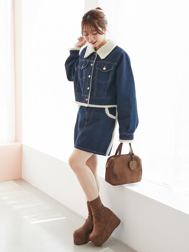 マジェスティックレゴン MAJESTIC LEGON ボアトリムミニスカパン （ブラウン） ブラウン