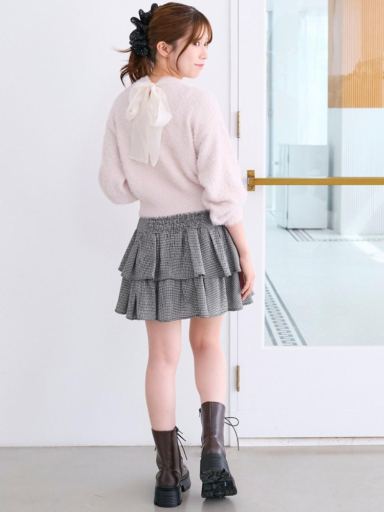 マジェスティックレゴン MAJESTIC LEGON アソートティアードミニスカパン （ブラック） ブラック