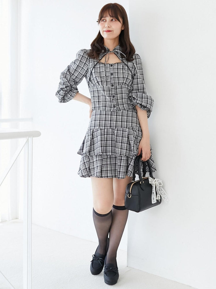 マジェスティックレゴン MAJESTIC LEGON アソートティアードミニスカパン （ブラック） ブラック