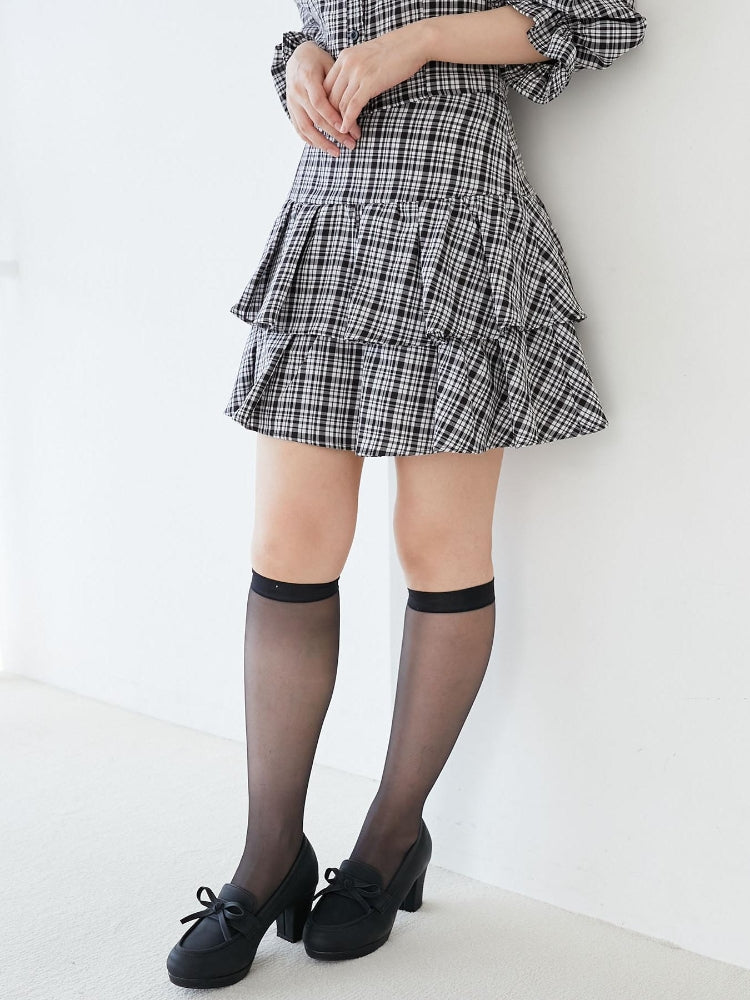 マジェスティックレゴン MAJESTIC LEGON アソートティアードミニスカパン （ブラック） ブラック