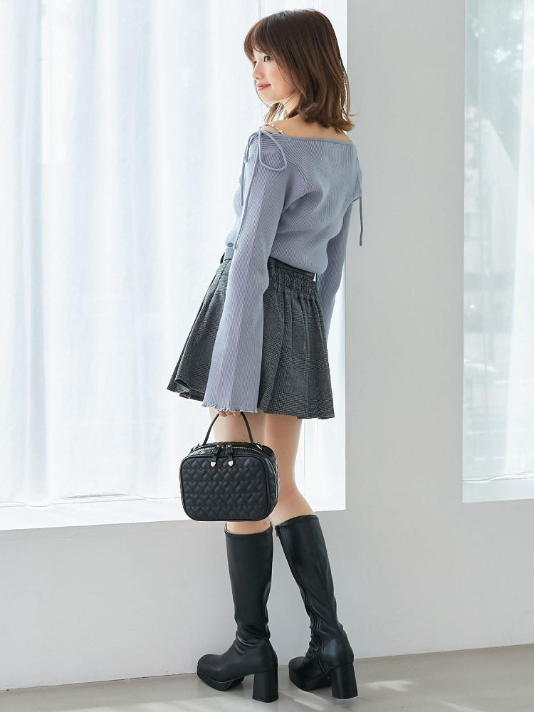 マジェスティックレゴン MAJESTIC LEGON ベルトセットプリーツミニスカパン （グレー） グレー