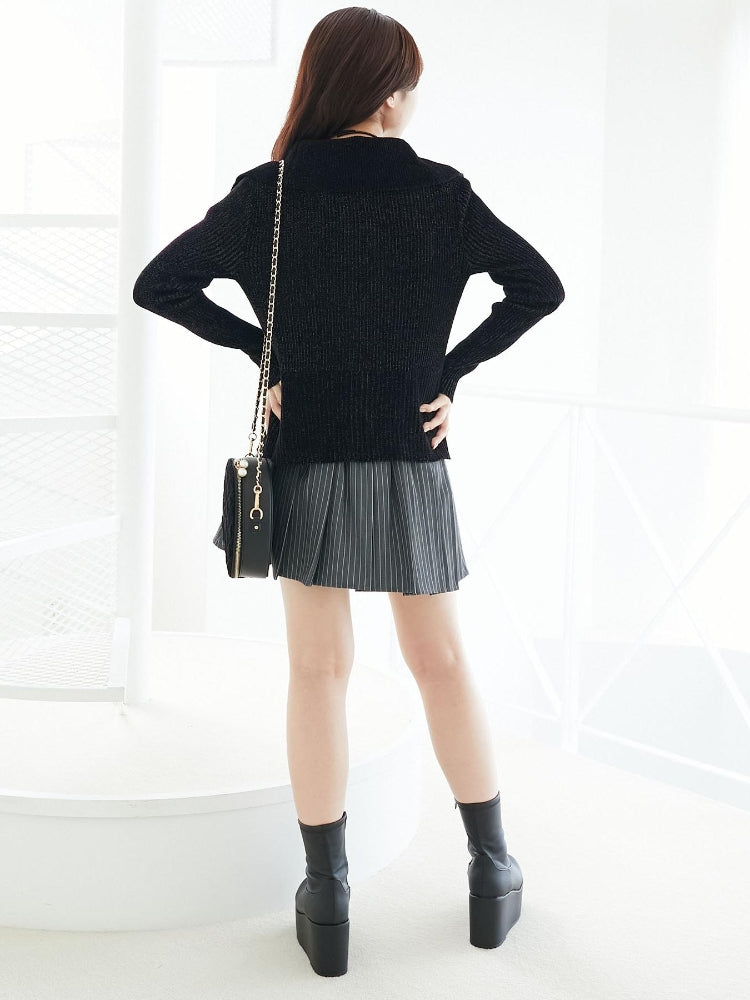 マジェスティックレゴン MAJESTIC LEGON ベルトセットプリーツミニスカパン （グレー） グレー