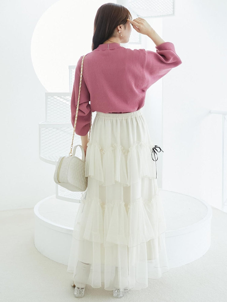 マジェスティックレゴン MAJESTIC LEGON ボリュームスリーブニット （ピンク） ピンク