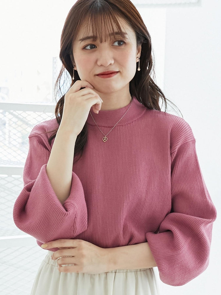 マジェスティックレゴン MAJESTIC LEGON ボリュームスリーブニット （ピンク） ピンク