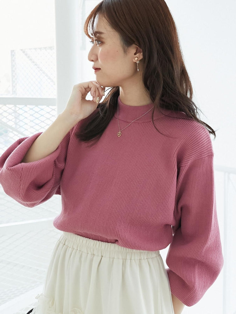 マジェスティックレゴン MAJESTIC LEGON ボリュームスリーブニット （ピンク） ピンク