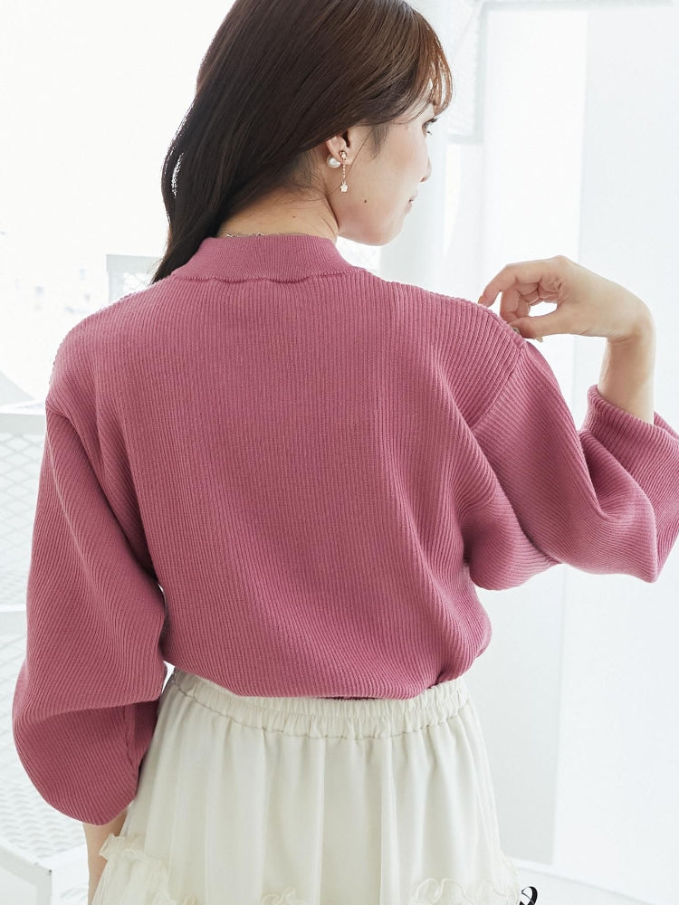 マジェスティックレゴン MAJESTIC LEGON ボリュームスリーブニット （ピンク） ピンク