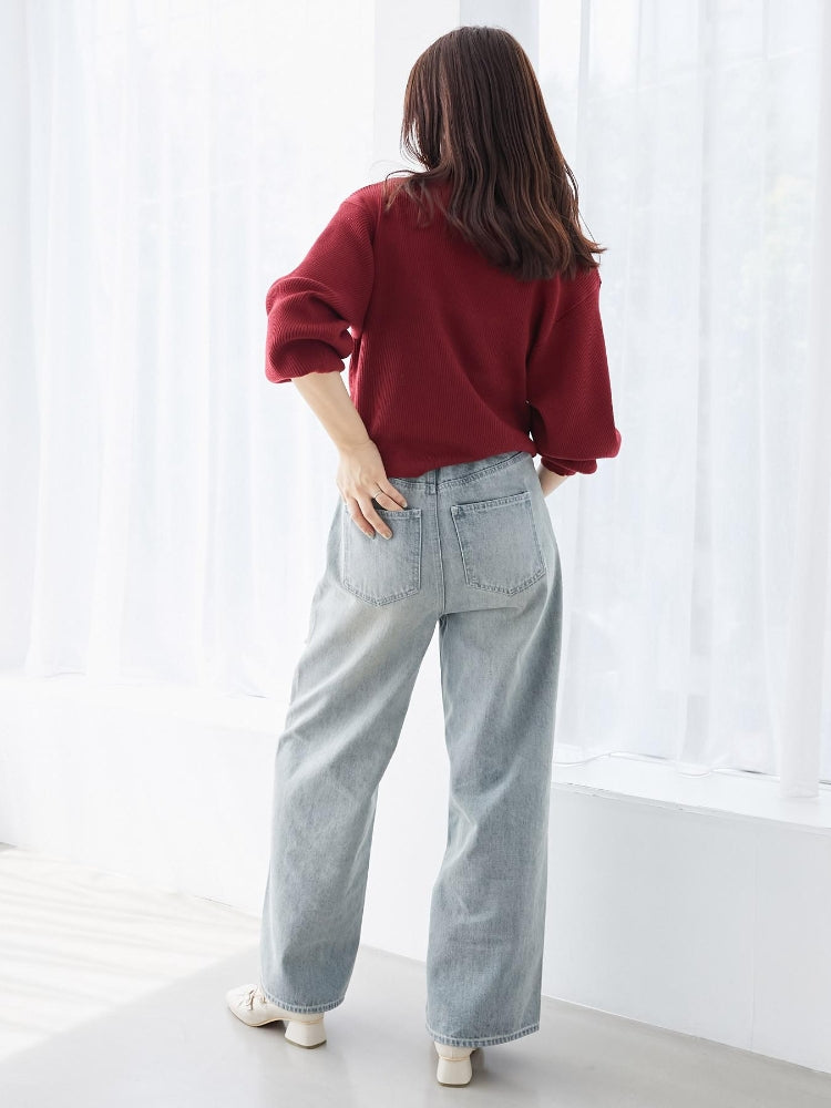 マジェスティックレゴン MAJESTIC LEGON ボリュームスリーブニット （ピンク） ピンク