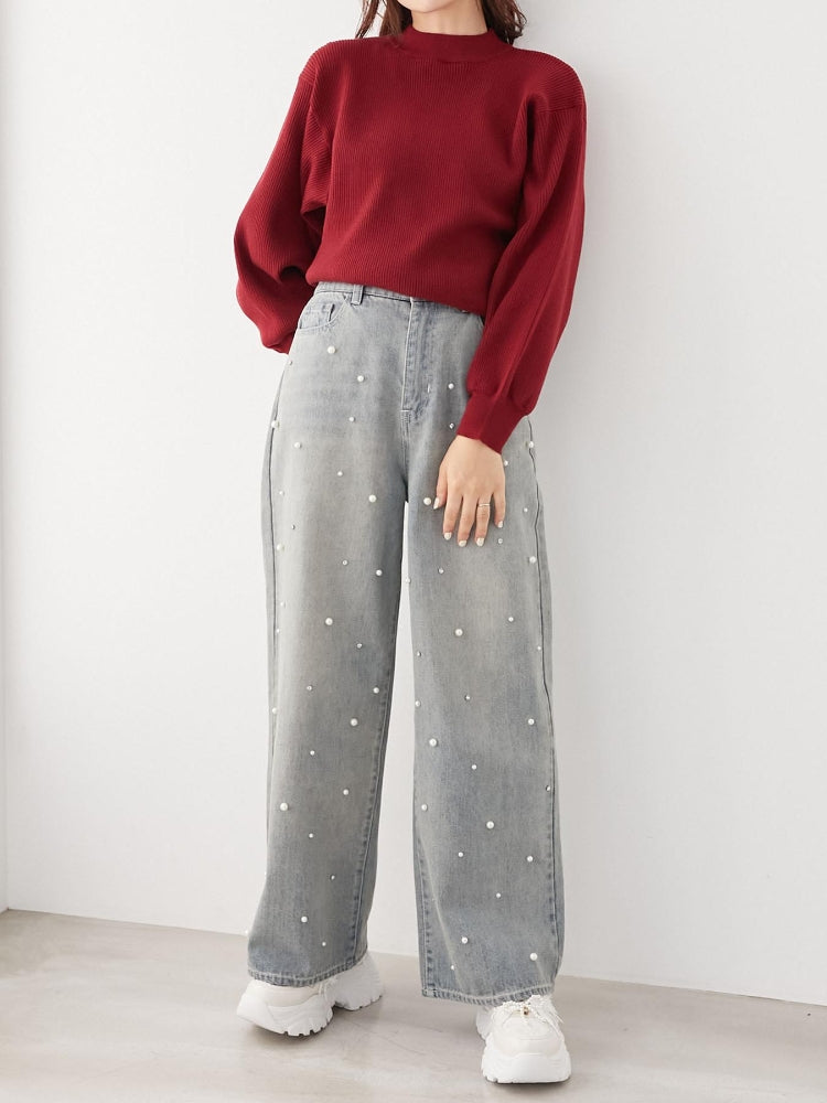 マジェスティックレゴン MAJESTIC LEGON ボリュームスリーブニット （ピンク） ピンク