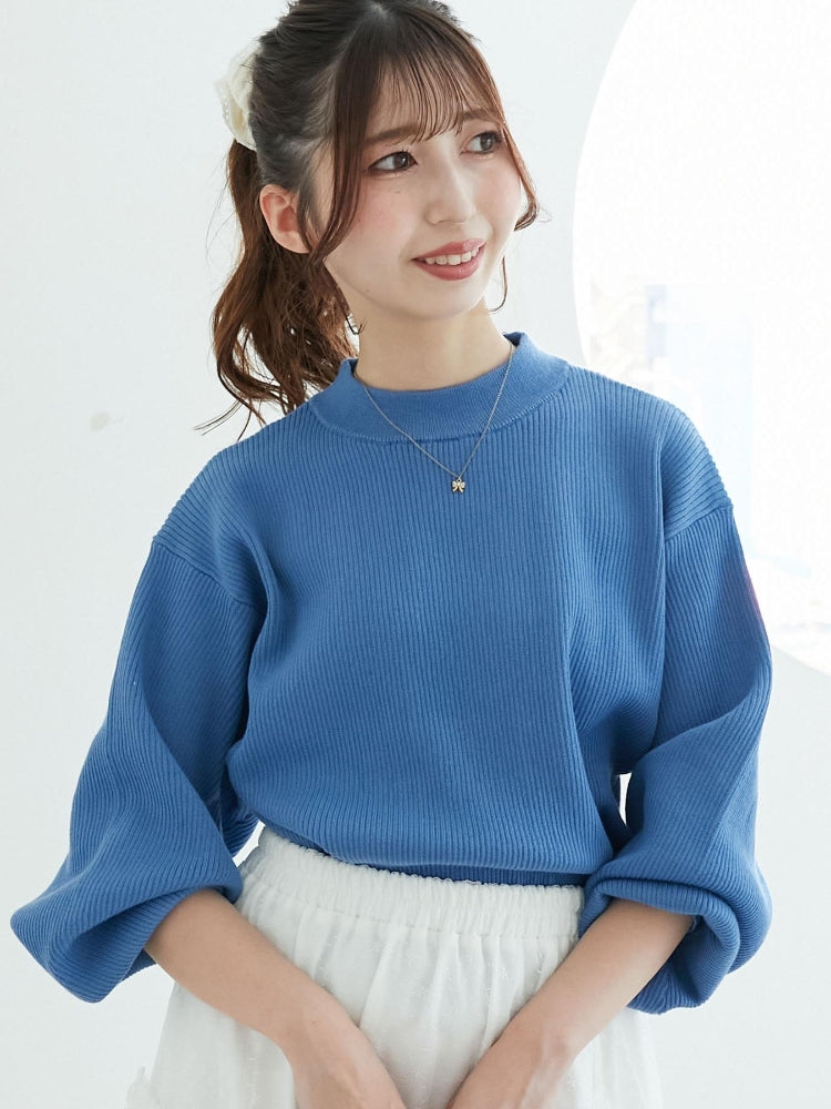 マジェスティックレゴン MAJESTIC LEGON ボリュームスリーブニット （ブルー） ブルー