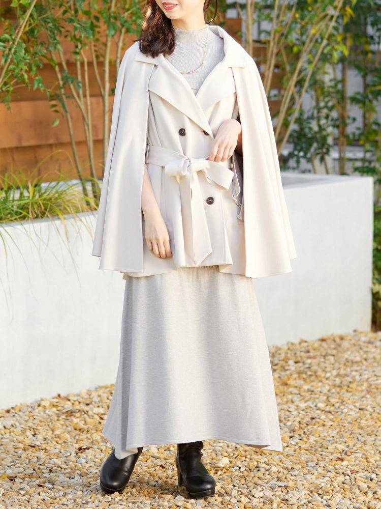 MAJESTIC LEGON 2wayケープデザイントレンチ（ホワイト） ホワイト