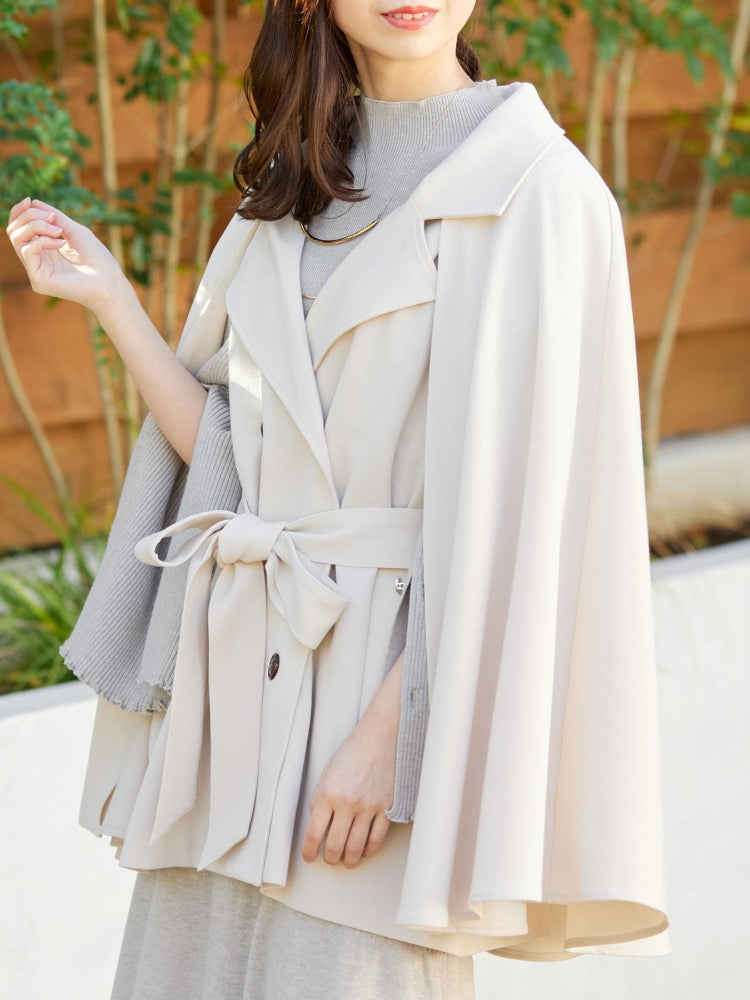 MAJESTIC LEGON 2wayケープデザイントレンチ（ホワイト） ホワイト