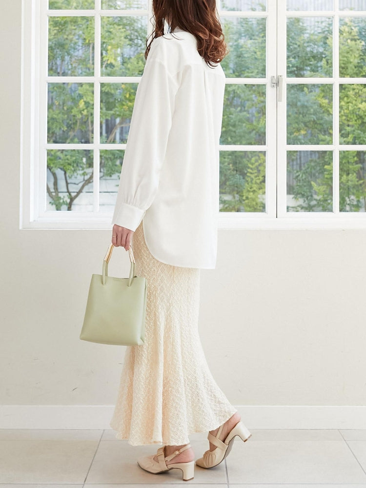 MAJESTIC LEGON ストレッチレースマーメイドスカート（グレー） グレー