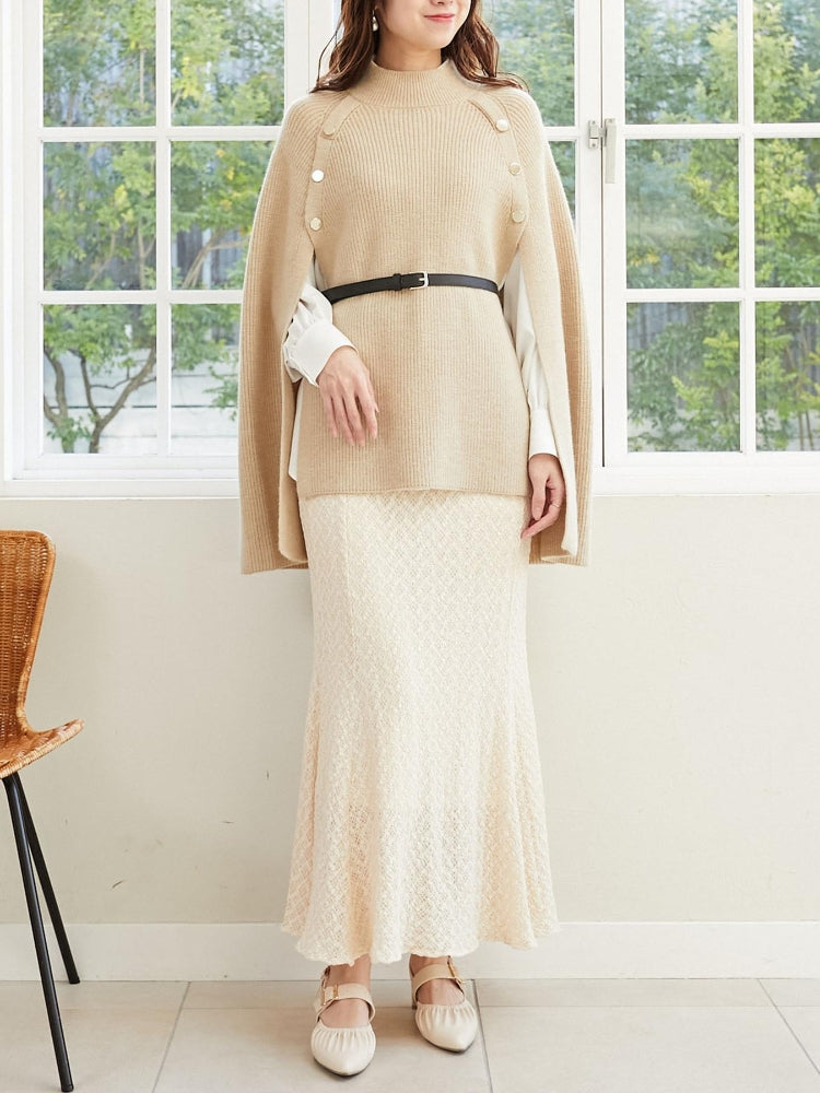 MAJESTIC LEGON ストレッチレースマーメイドスカート（グレー） グレー