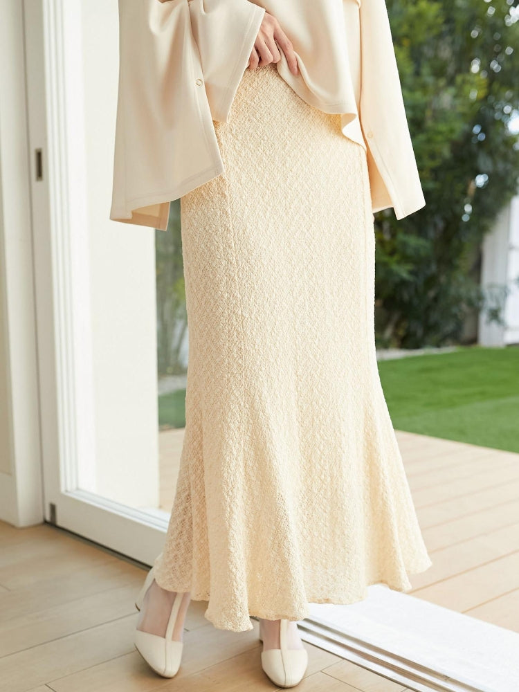 MAJESTIC LEGON ストレッチレースマーメイドスカート（グレー） グレー