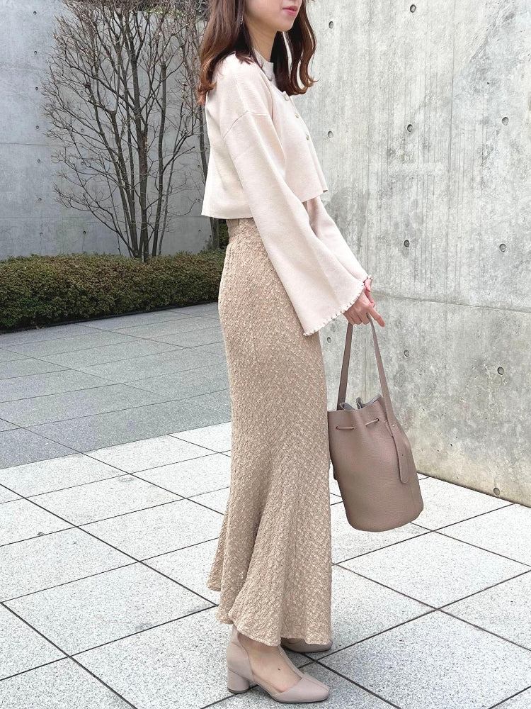 MAJESTIC LEGON ストレッチレースマーメイドスカート（グレー） グレー