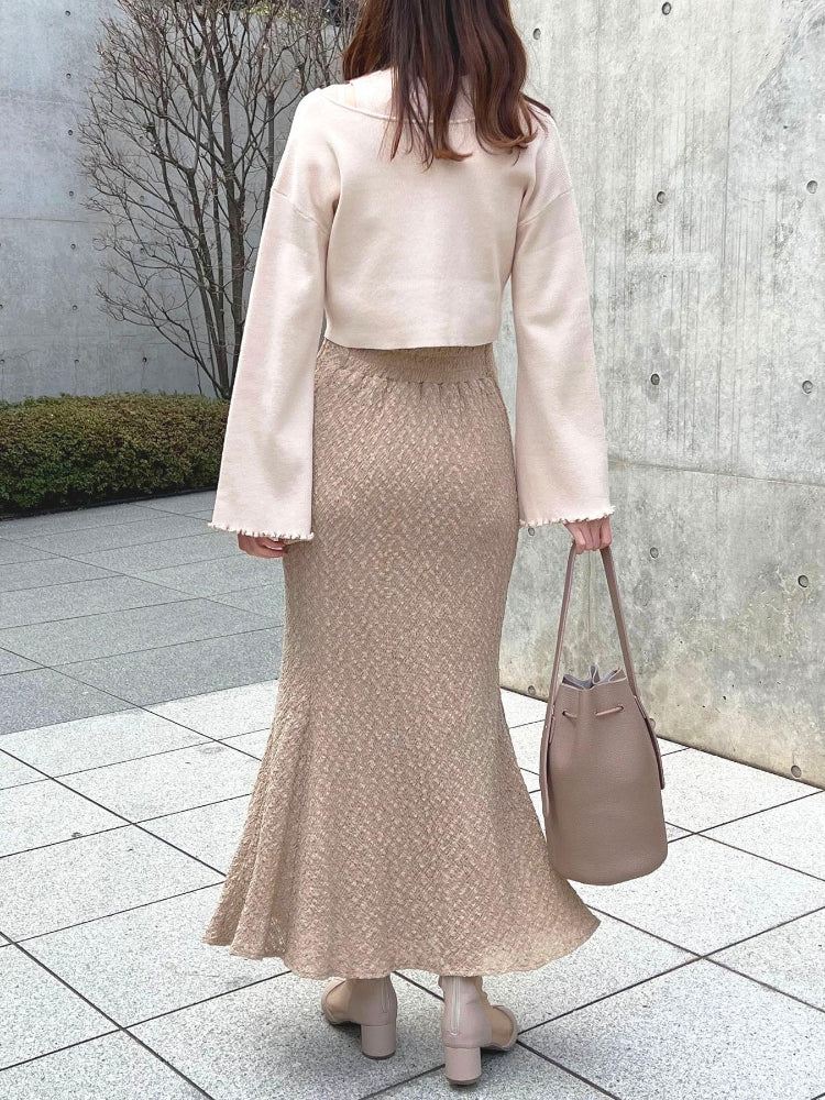 MAJESTIC LEGON ストレッチレースマーメイドスカート（グレー） グレー