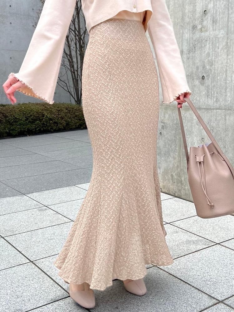 MAJESTIC LEGON ストレッチレースマーメイドスカート（グレー） グレー