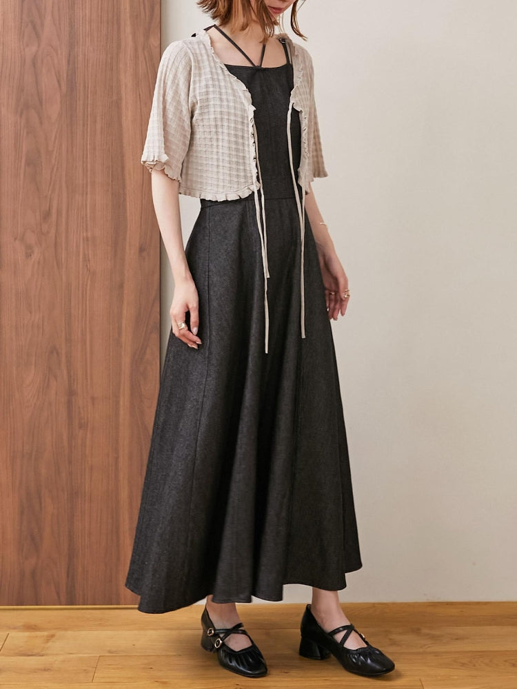 MAJESTIC LEGON キャミセットプチフリルカーディガン（イエロー） イエロー