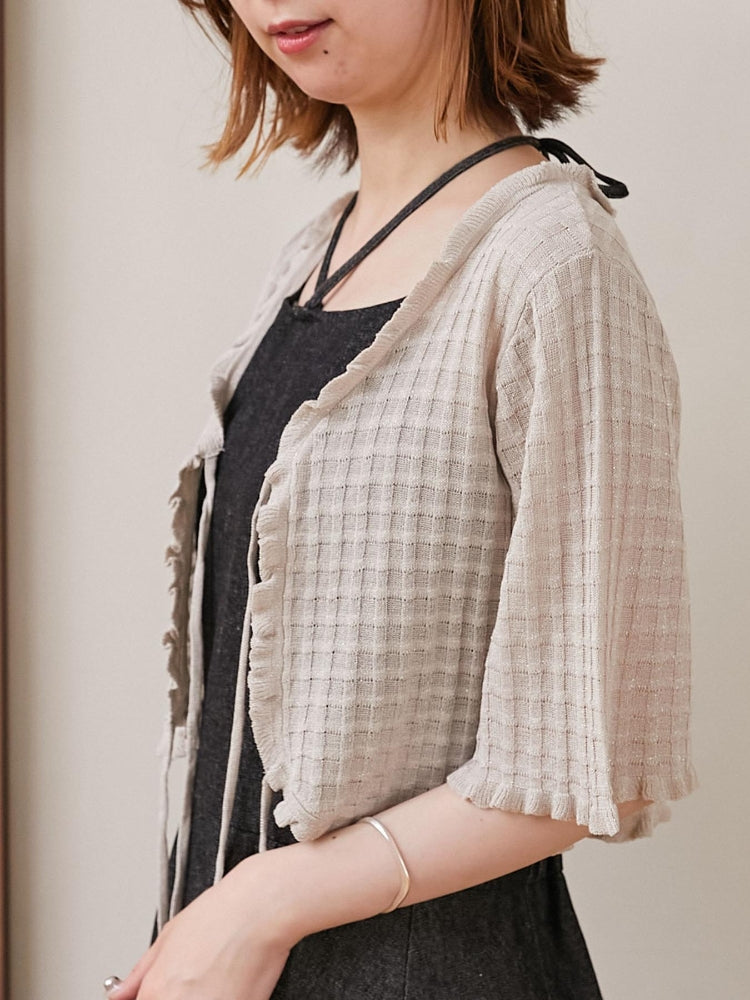 MAJESTIC LEGON キャミセットプチフリルカーディガン（イエロー） イエロー