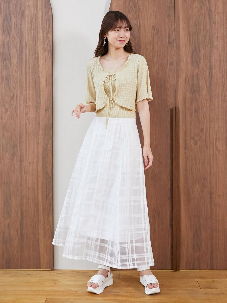 MAJESTIC LEGON キャミセットプチフリルカーディガン（イエロー） イエロー