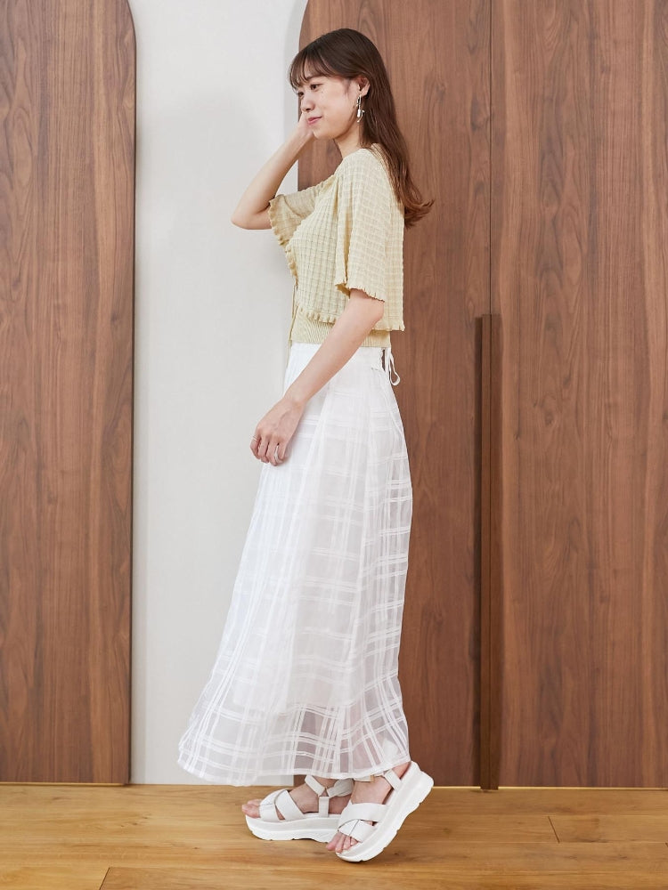 MAJESTIC LEGON キャミセットプチフリルカーディガン（イエロー） イエロー