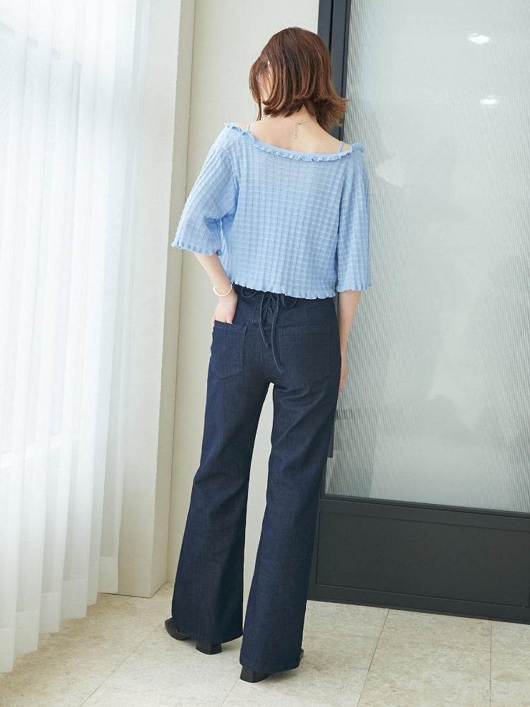 MAJESTIC LEGON キャミセットプチフリルカーディガン（イエロー） イエロー