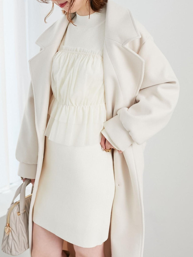 MAJESTIC LEGON 高貴蕾絲胸衣套裝迷你針織連身裙