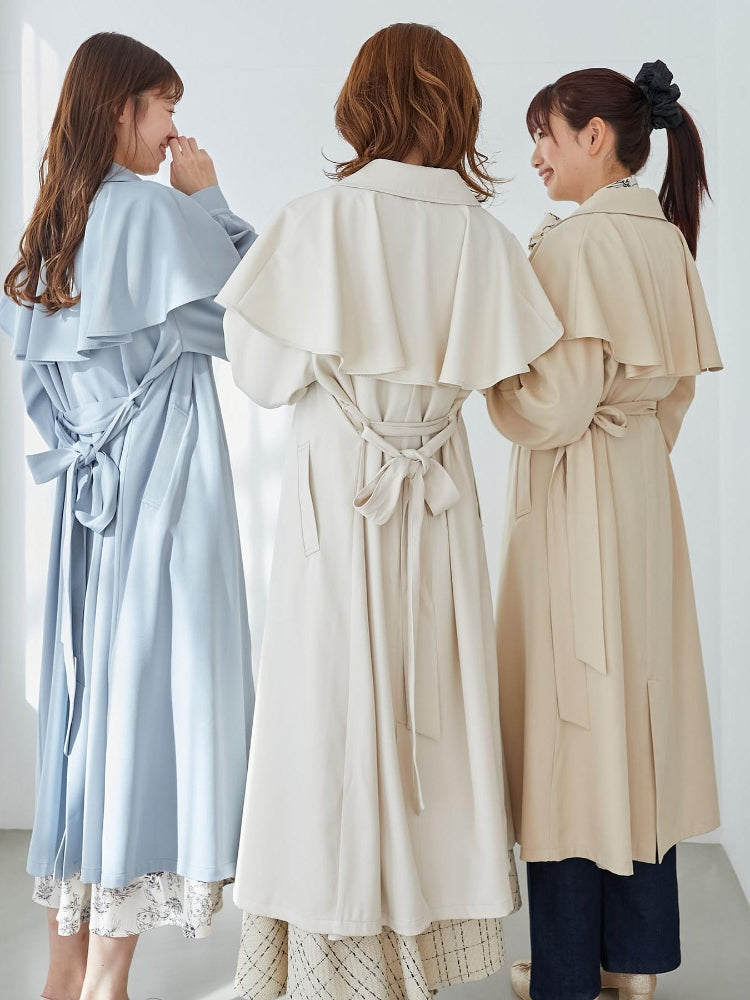 MAJESTIC LEGON ケープロングトレンチコート（ホワイト） ホワイト