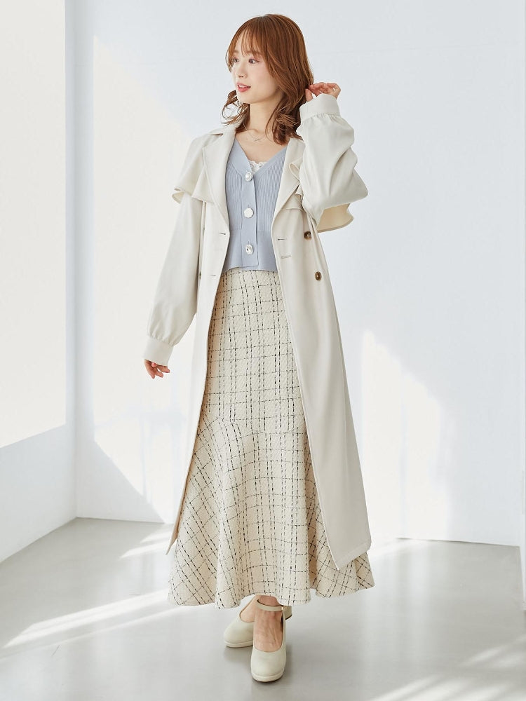 MAJESTIC LEGON ケープロングトレンチコート（ホワイト） ホワイト