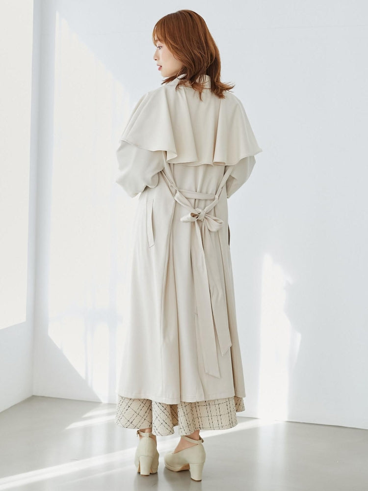 MAJESTIC LEGON ケープロングトレンチコート（ホワイト） ホワイト