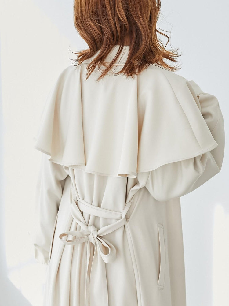 MAJESTIC LEGON ケープロングトレンチコート（ホワイト） ホワイト