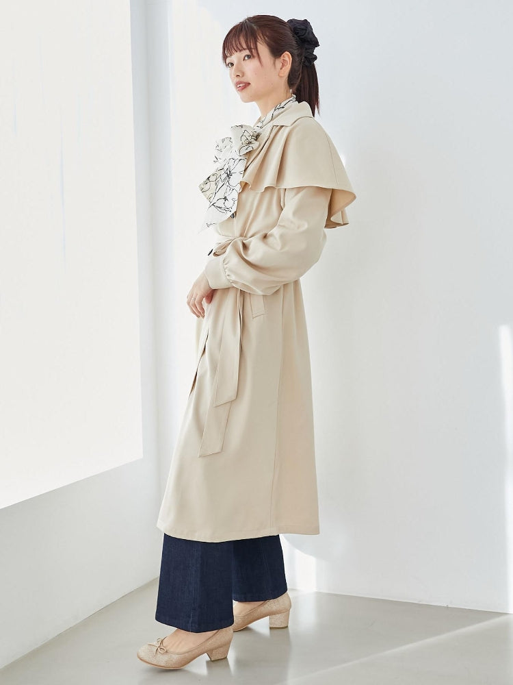 MAJESTIC LEGON ケープロングトレンチコート（ホワイト） ホワイト