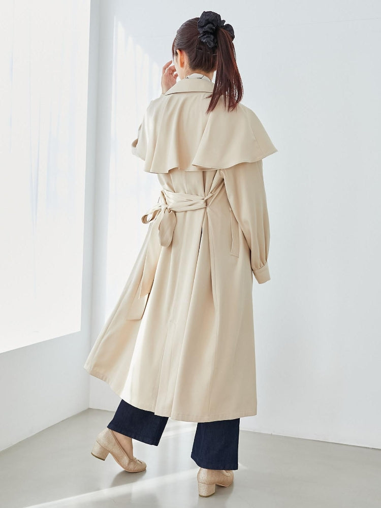 MAJESTIC LEGON ケープロングトレンチコート（ホワイト） ホワイト