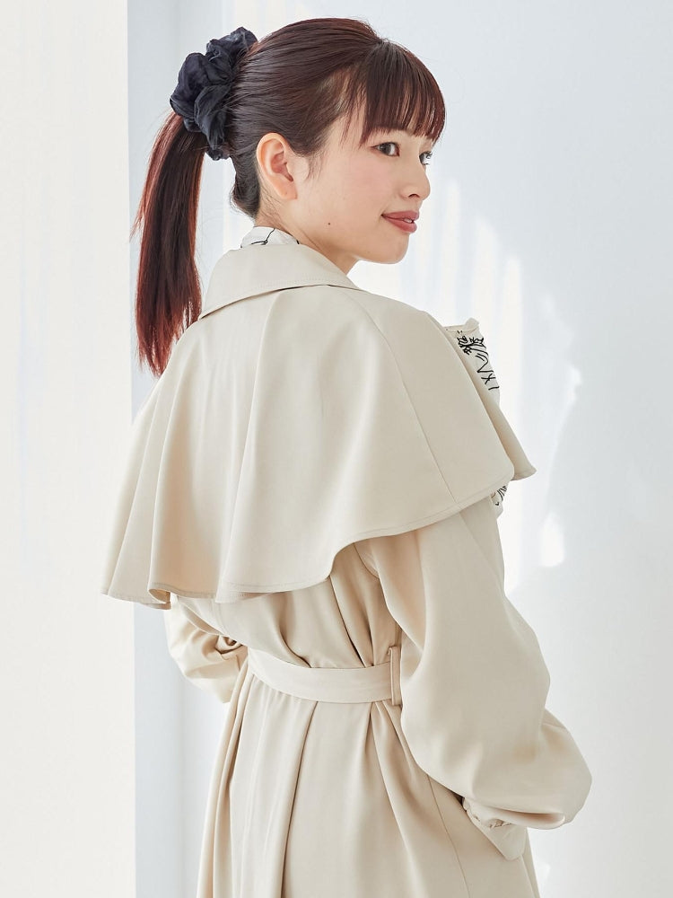 MAJESTIC LEGON ケープロングトレンチコート（ホワイト） ホワイト