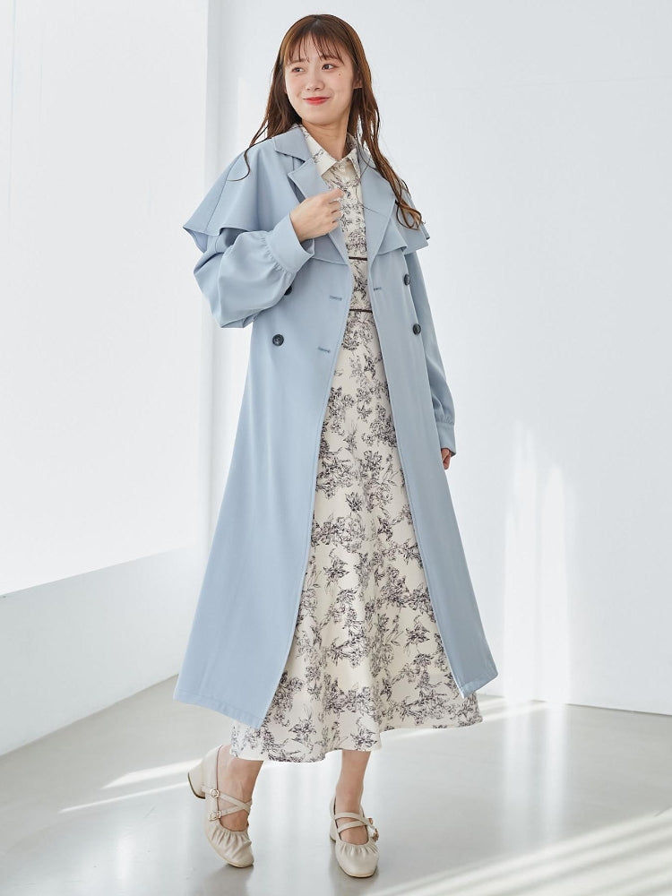 MAJESTIC LEGON ケープロングトレンチコート（ホワイト） ホワイト