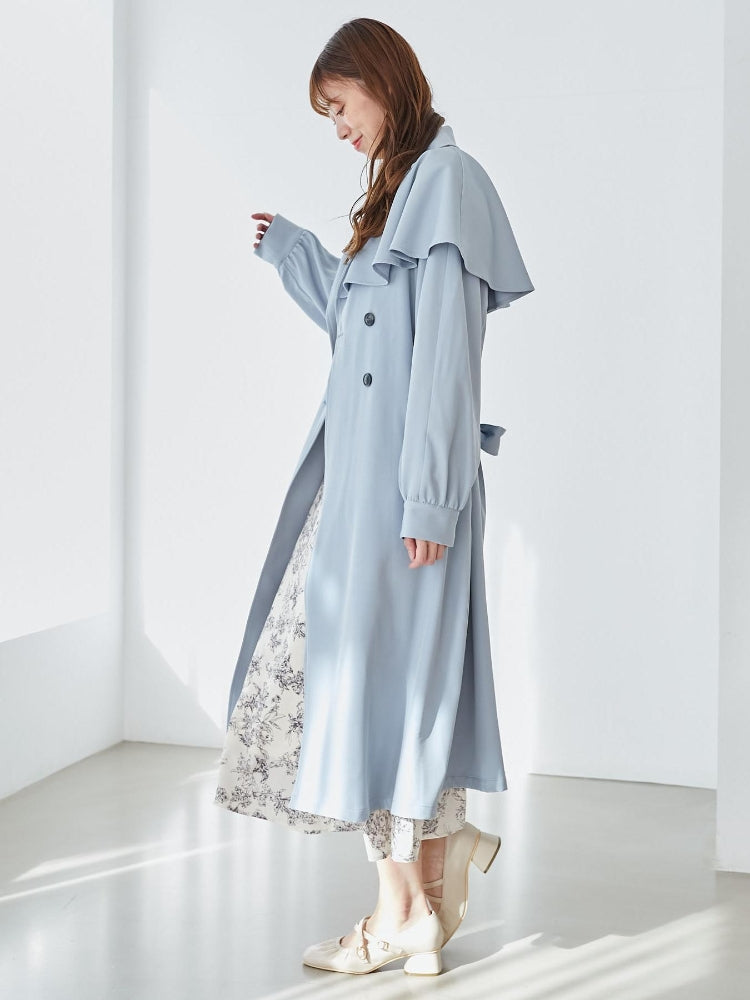 MAJESTIC LEGON ケープロングトレンチコート（ホワイト） ホワイト