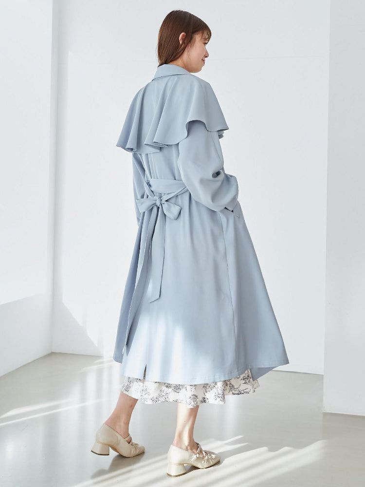 MAJESTIC LEGON ケープロングトレンチコート（ホワイト） ホワイト