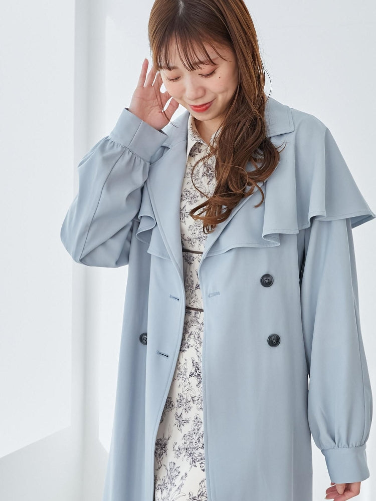 MAJESTIC LEGON ケープロングトレンチコート（ホワイト） ホワイト