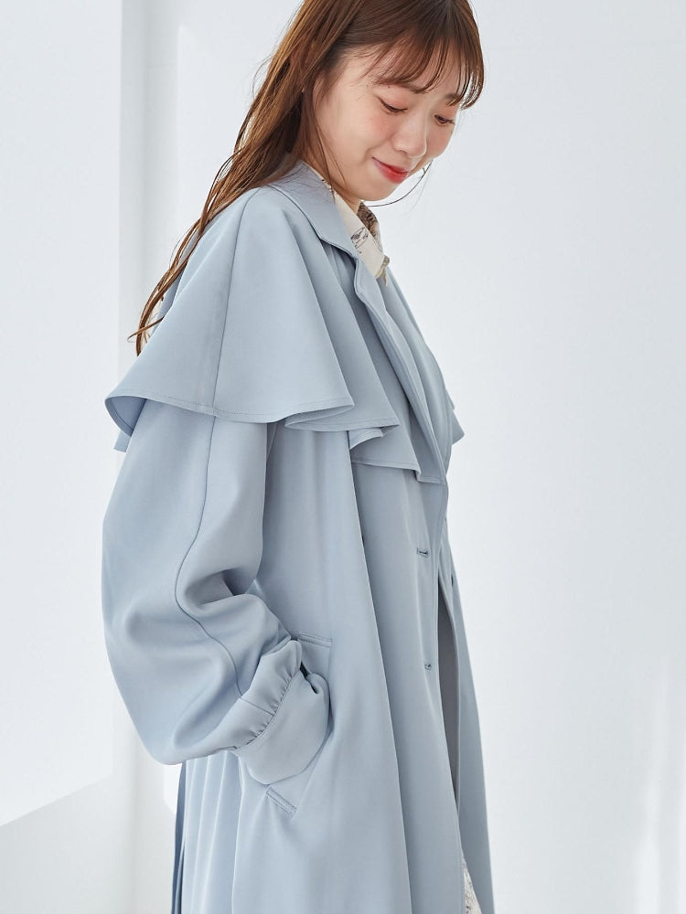 MAJESTIC LEGON ケープロングトレンチコート（ホワイト） ホワイト