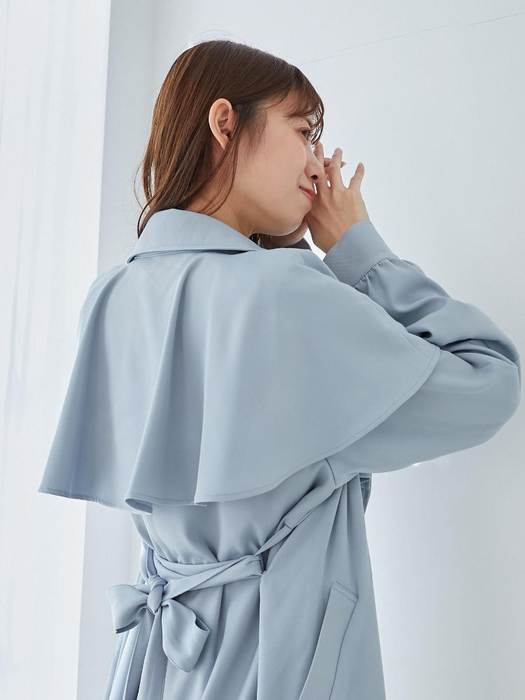 MAJESTIC LEGON ケープロングトレンチコート（ホワイト） ホワイト