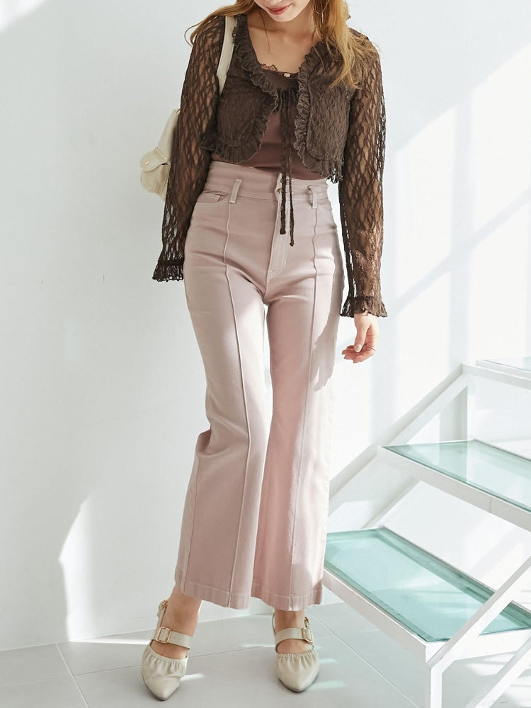 マジェスティックレゴン MAJESTIC LEGON 美脚フレアパンツ （ブラック） ブラック