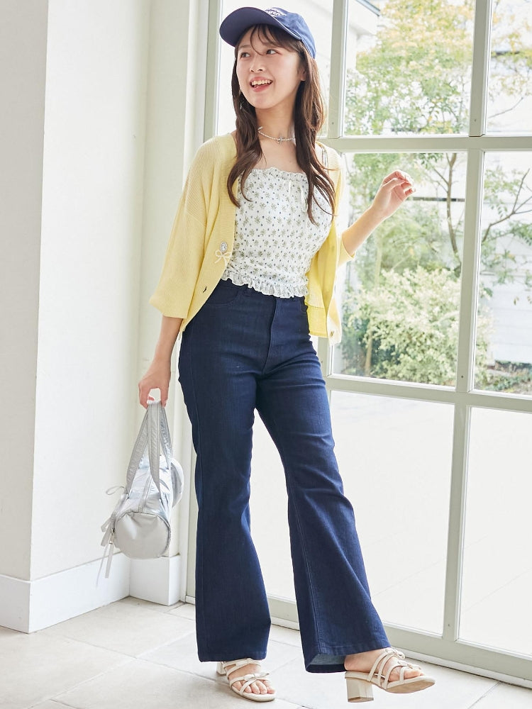 マジェスティックレゴン MAJESTIC LEGON 美脚フレアパンツ （ブラック） ブラック