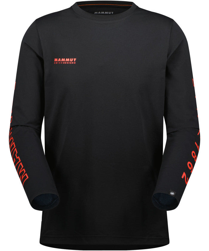 マムート MAMMUT MAMMUT マムート アウトドア QDロゴプリントロングスリーブTシャツ メンズ QD Logo Pr （BK-RD PRT3） BK-RD PRT3