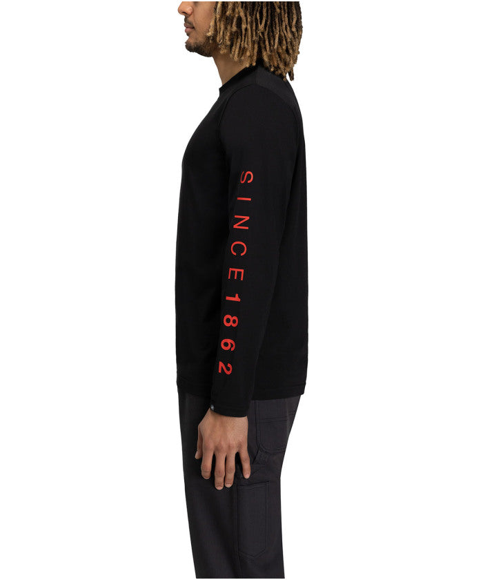 マムート MAMMUT MAMMUT マムート アウトドア QDロゴプリントロングスリーブTシャツ メンズ QD Logo Pr （BK-RD PRT3） BK-RD PRT3