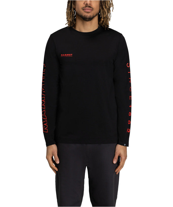 マムート MAMMUT MAMMUT マムート アウトドア QDロゴプリントロングスリーブTシャツ メンズ QD Logo Pr （BK-RD PRT3） BK-RD PRT3